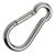 Moschettone, acciaio inox, lucidato 60 mm