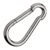 Moschettone, acciaio inox, lucidato 70 mm