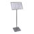 Espositore a leggio CLASSIC A3 con cornice a scatto argento  | Ad angolo squadrato 