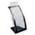 Porta brochure, polistirolo/ ABS, trasparente PTXB 3 x 1/3 A4  | nero 