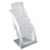 Porta brochure, polistirolo/ ABS, trasparente PTXB 3 x 1/3 A4  | argento 