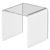 Espositore in acrilico a forma di U, trasparente 75 x 75 x 75 mm 