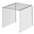 Espositore in acrilico a forma di U, trasparente 100 x 100 x 100 mm 