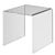 Espositore in acrilico a forma di U, trasparente 150 x 150 x 150 mm 