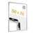 Cornice a scatto, alluminio, B2, autoadesiva argento  | Ad angolo squadrato 