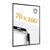 Cornice a scatto antincendio 70 x 100 con certificazione B-s1, d0 con foglio di copertura in PET  | nero 