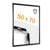 Cornice a scatto antincendio 50 x 70 con certificazione B-s1, d0 con foglio di copertura in PET  | nero 