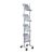 Espositore riviste con rotelle LINCOLN, metallo, 4x A4, argento 4  | 4x A4 
