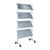 Espositore riviste con rotelle LINCOLN, metallo, 12x A4, argento 4  | 12x A4 