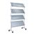 Espositore riviste con rotelle LINCOLN, metallo, 16x A4, argento 4  | 16x A4 