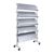 Espositore riviste con rotelle LINCOLN, metallo, 20x A4, argento 5  | 20x A4 