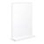 Porta avvisi da banco a T, formato verticale, infrangibile, PET, A6