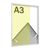 Cornice per foto in alluminio, stirene trasparente A3 29,7 x 42 cm  | argento  | opaca 
