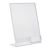 Porta avvisi da banco a L con scomparto aggiuntivo PREMIUM, acrilico A4 + 56 x 88 mm  | formato verticale 