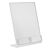 Porta avvisi da banco a L con scomparto aggiuntivo PREMIUM, acrilico A4 + 2x 56 x 88 mm  | formato verticale 