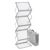 Portadepliant da terra pieghevole BOSTON 12 x A4 o 6 x A3 con valigetta, bianco A3  | bianco  |  