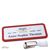 Targhette portanome clip Office 75 x 27 mm  | rosso  | Clip di aggancio 