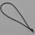 Anello elastico con nodo 60 mm | nero