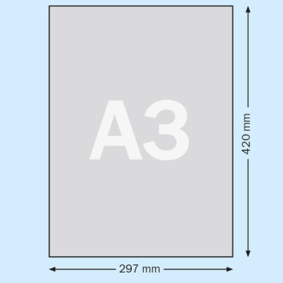 297 mm x 420 mm x 0,9 mm Pellicola magnetica anisotropa formato A3 dimensioni 