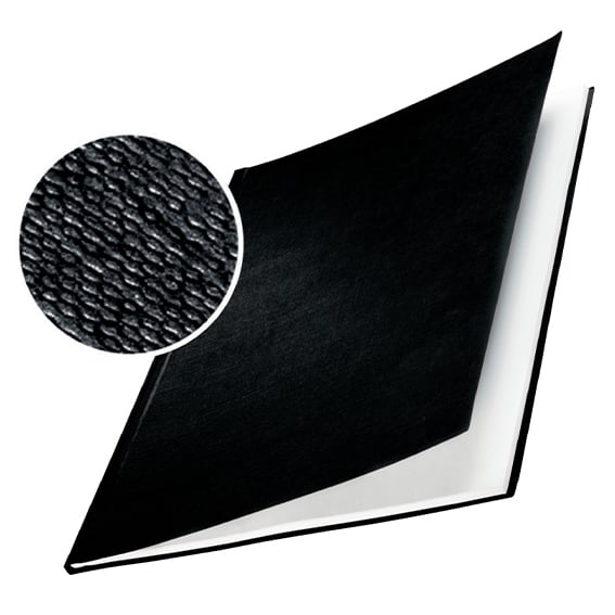 Leitz Copertine Impressbind - rigide - 7 mm - finitura lino - Nero