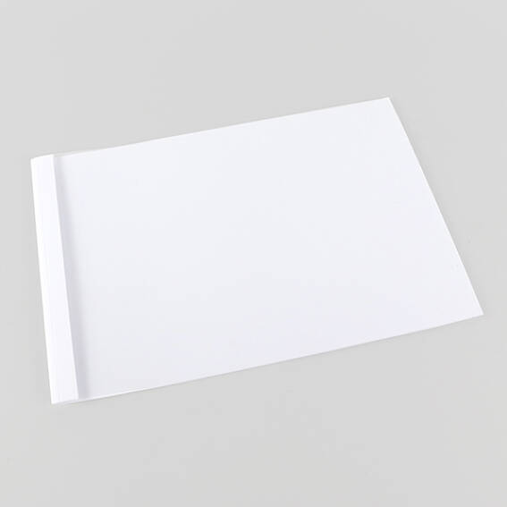 3 mm Cartellina a rilegatura termica A4, formato orizzontale, cartoncino,  per un massimo di 30 fogli, bianco