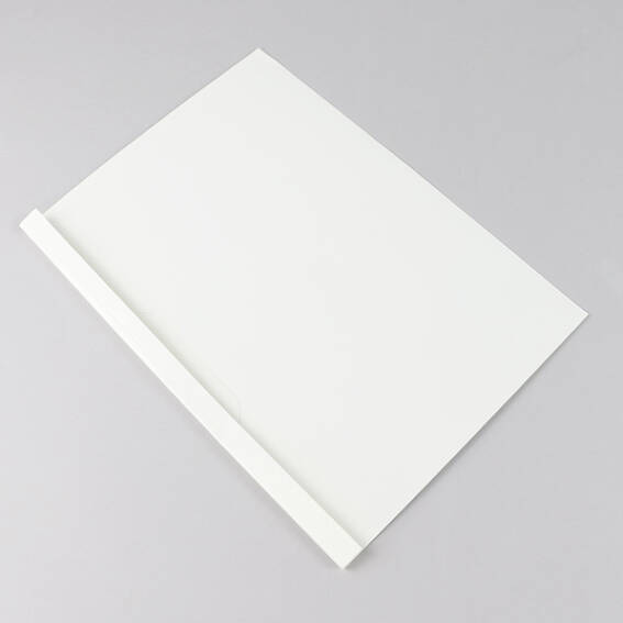 3 mm Cartellina a rilegatura termica A4, cartoncino lucido, 30 fogli,  bianco