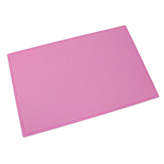 rosa, grigio Tappetino da taglio A1, 90 x 60 cm, autorigenerante, con  reticolato