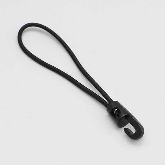 150 mm, nero Corda elastica con gancio in plastica