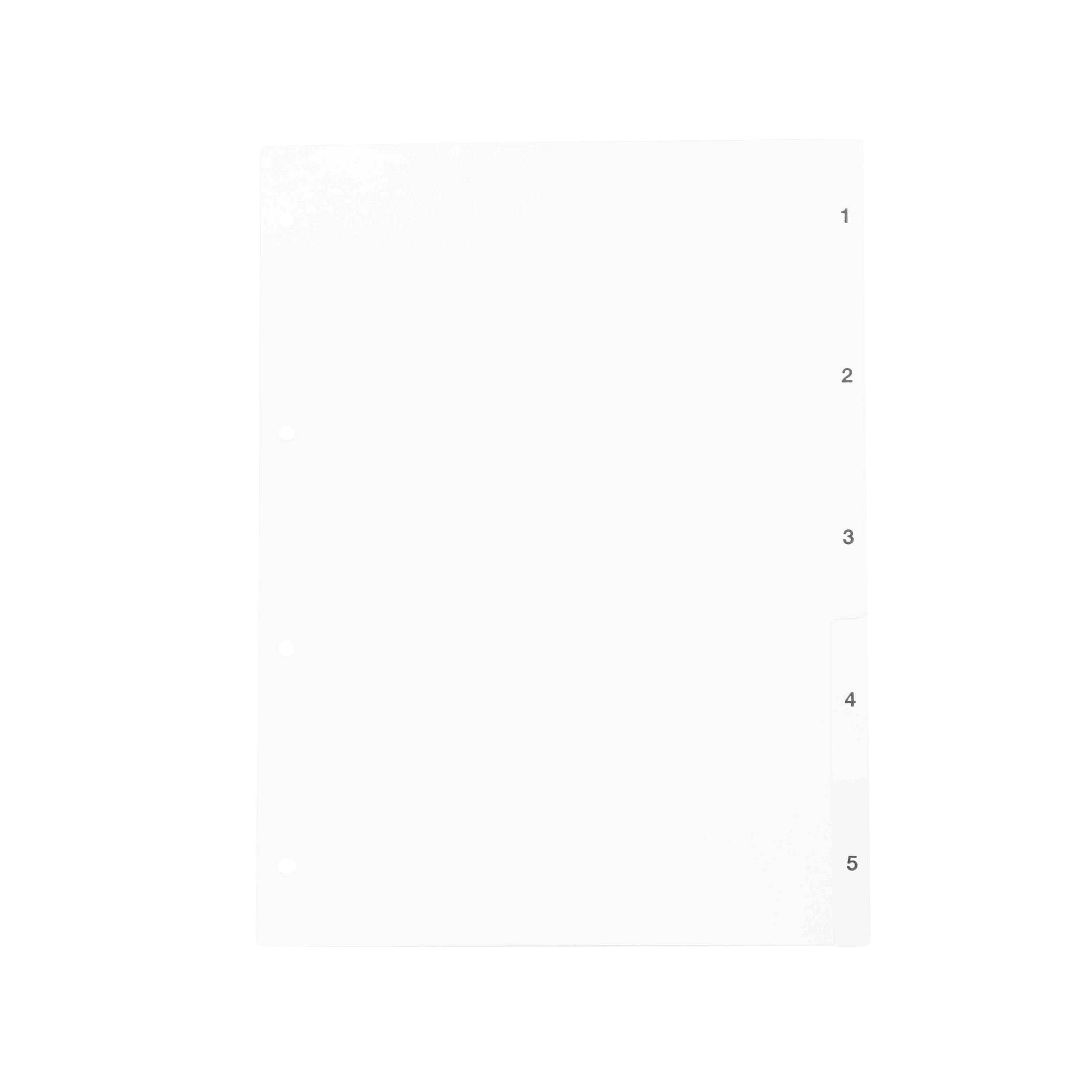 Divisori per raccoglitori formato A4, 5 parti (1-5), bianco (1 set)
