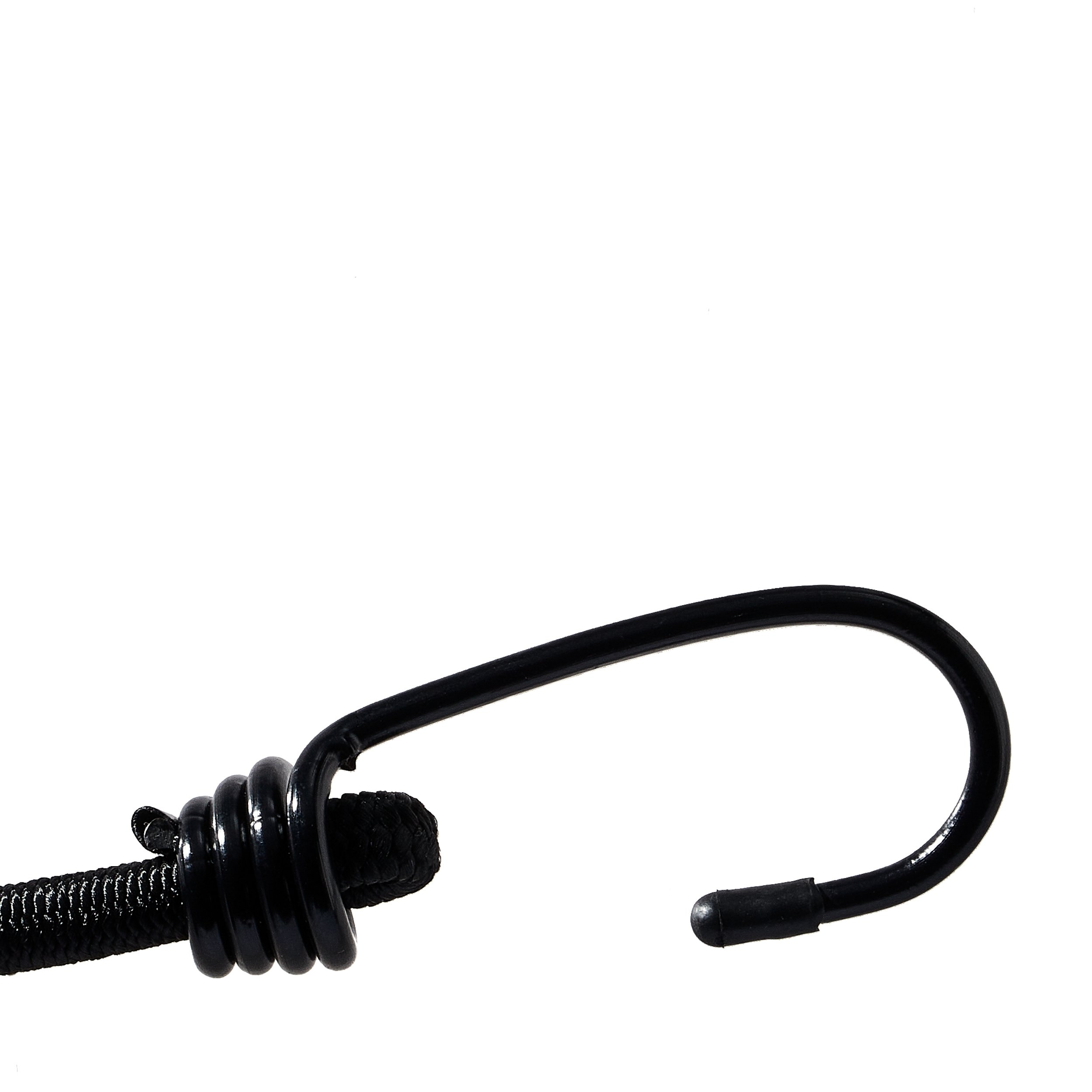 Corda elastica con gancio metallico, extra forte, 170 mm, nero